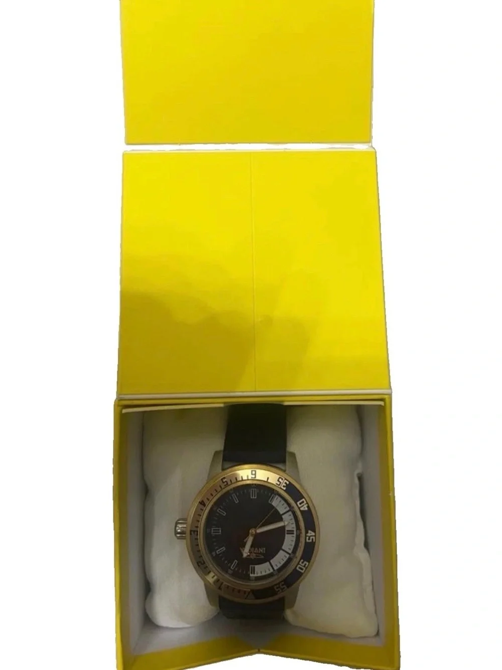 Invicta Blue Dial Watch with Gold Bezel